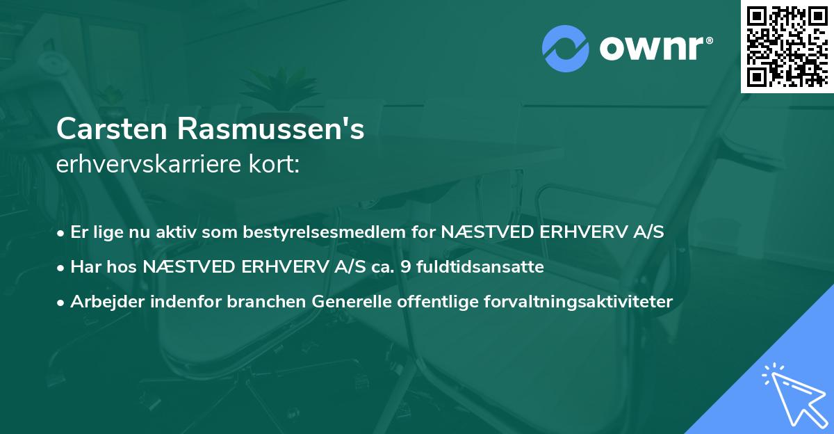 Carsten Rasmussen's erhvervskarriere kort