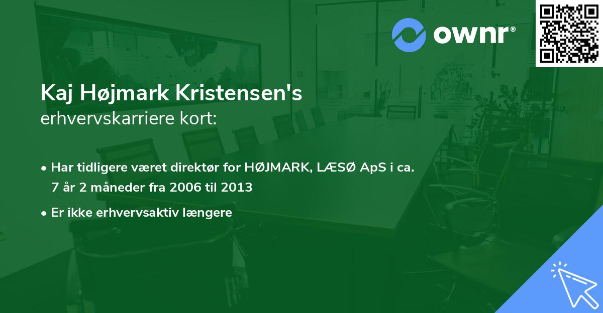 Kaj Højmark Kristensen's erhvervskarriere kort