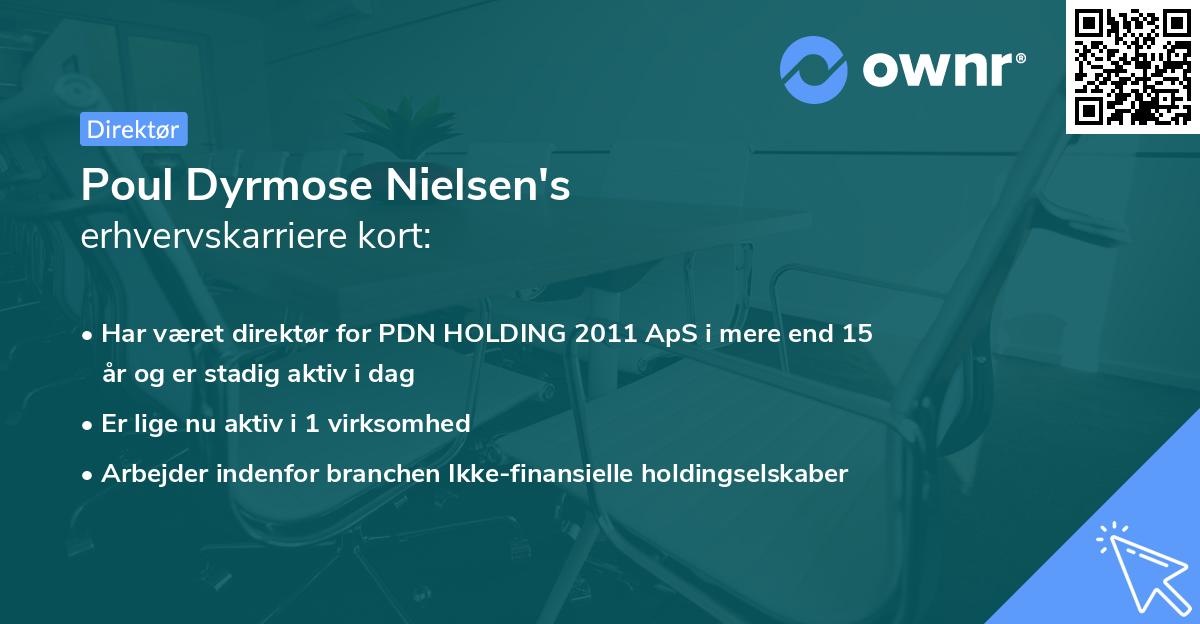 Poul Dyrmose Nielsen's erhvervskarriere kort