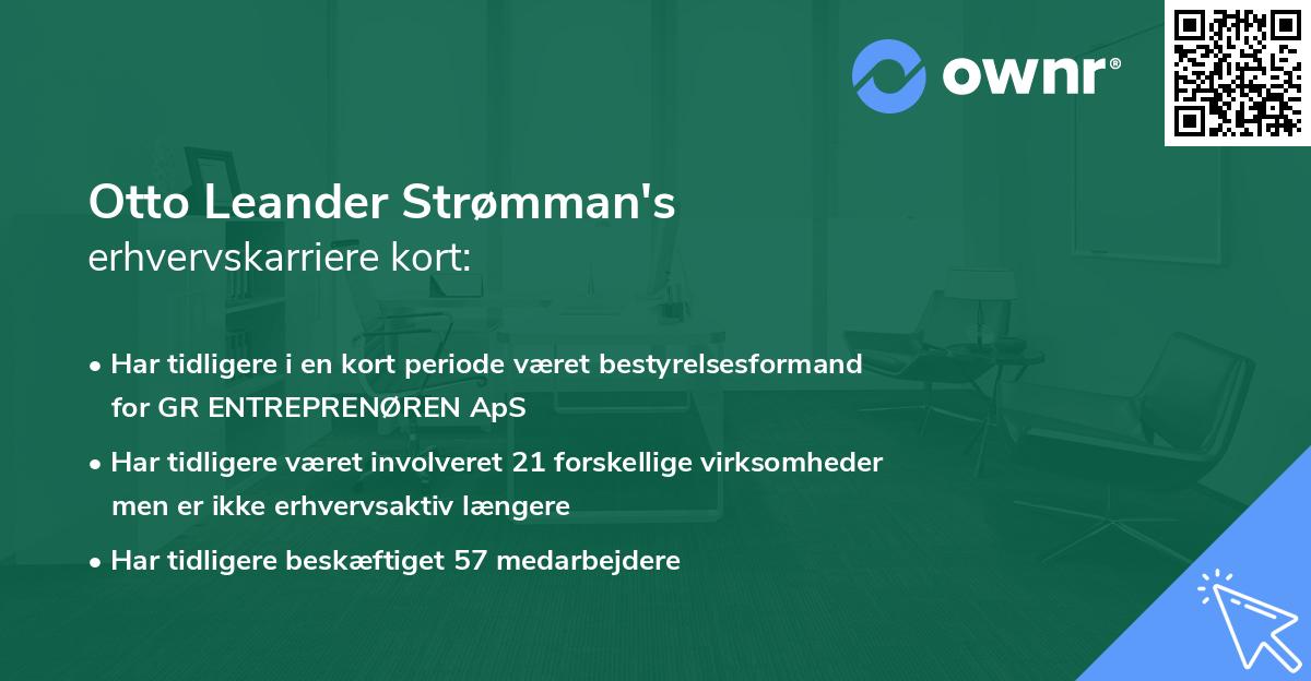 Otto Leander Strømman's erhvervskarriere kort