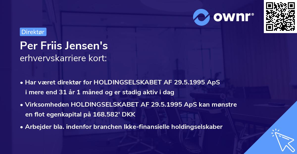 Per Friis Jensen's erhvervskarriere kort