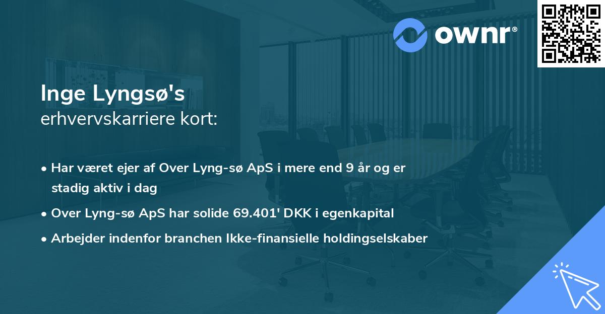 Inge Lyngsø's erhvervskarriere kort