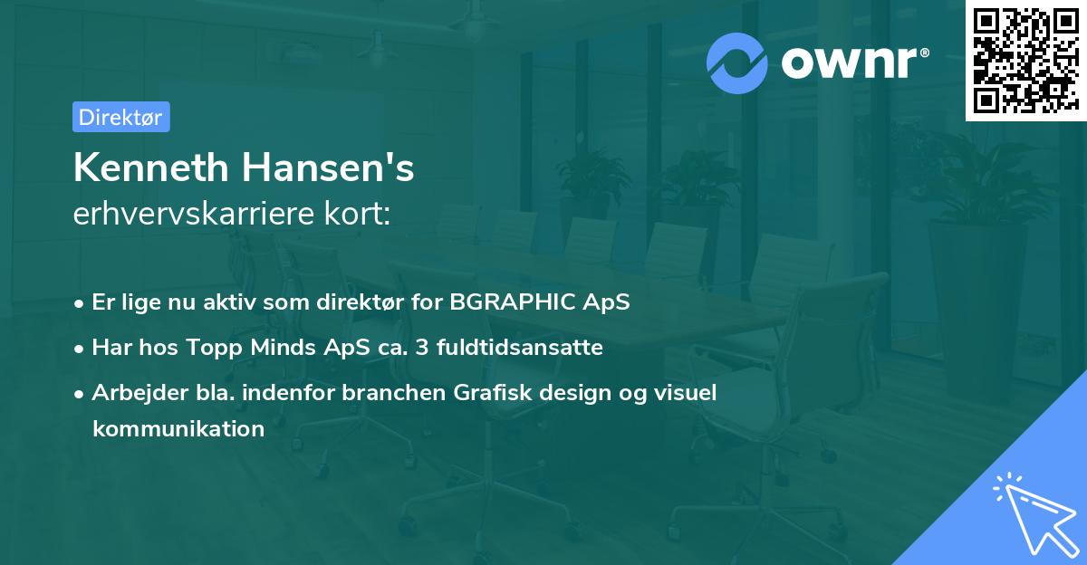 Kenneth Hansen's erhvervskarriere kort