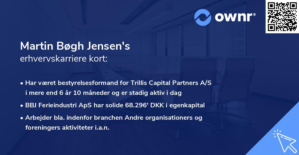 Martin Bøgh Jensen's erhvervskarriere kort