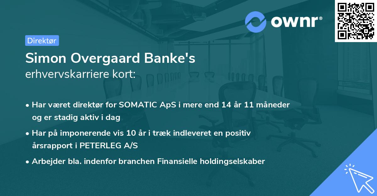 Simon Overgaard Banke's erhvervskarriere kort