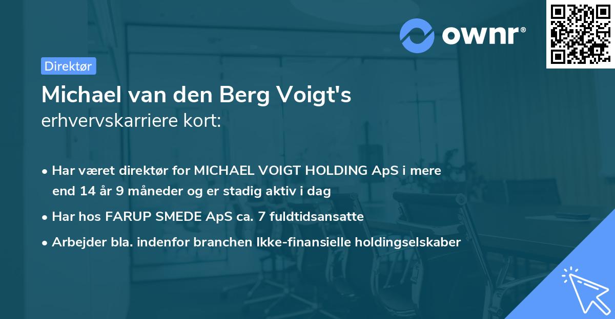 Michael van den Berg Voigt's erhvervskarriere kort