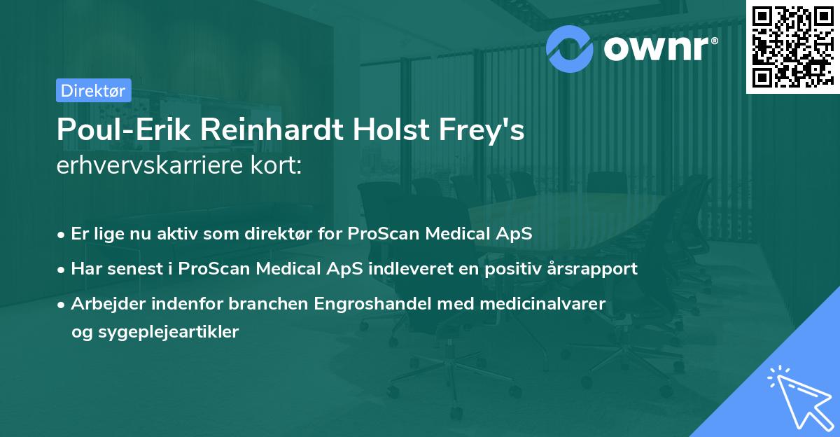 Poul-Erik Reinhardt Holst Frey's erhvervskarriere kort