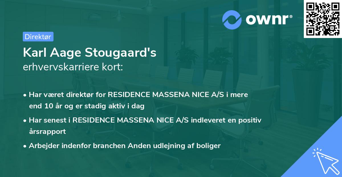 Karl Aage Stougaard's erhvervskarriere kort