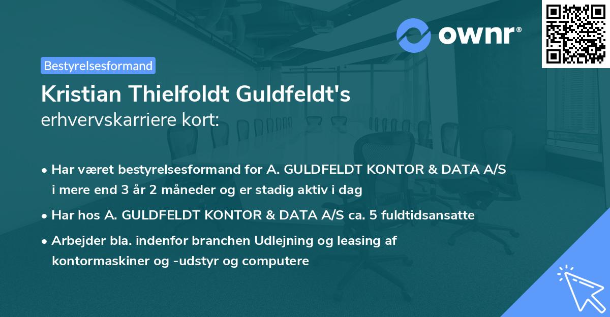 Kristian Thielfoldt Guldfeldt's erhvervskarriere kort
