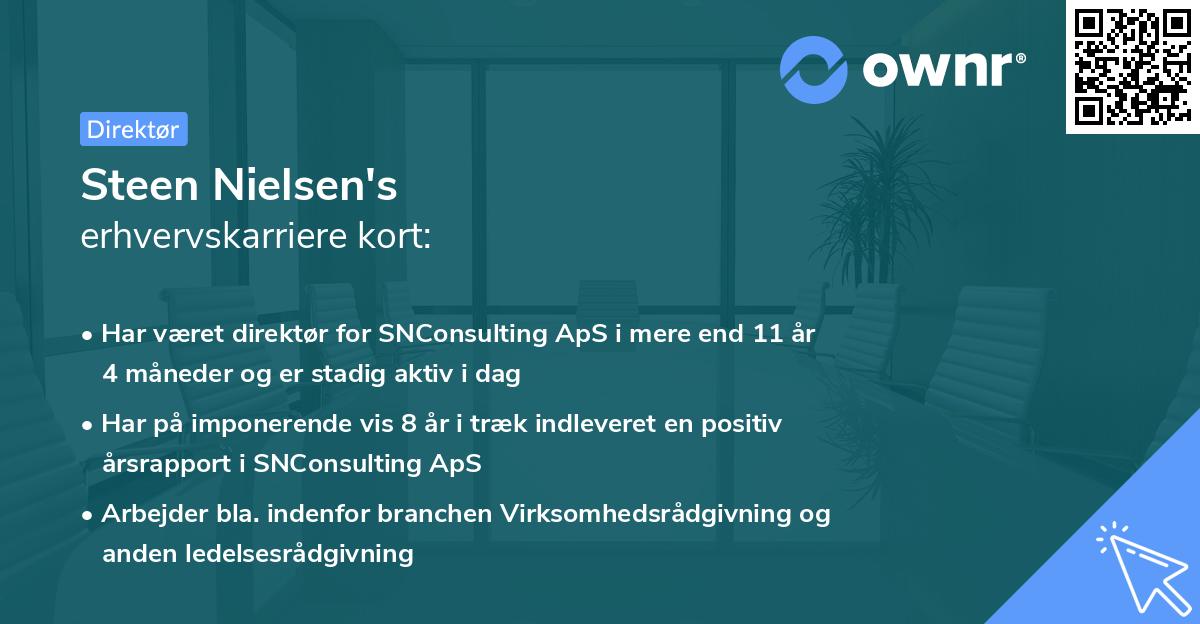 Steen Nielsen's erhvervskarriere kort