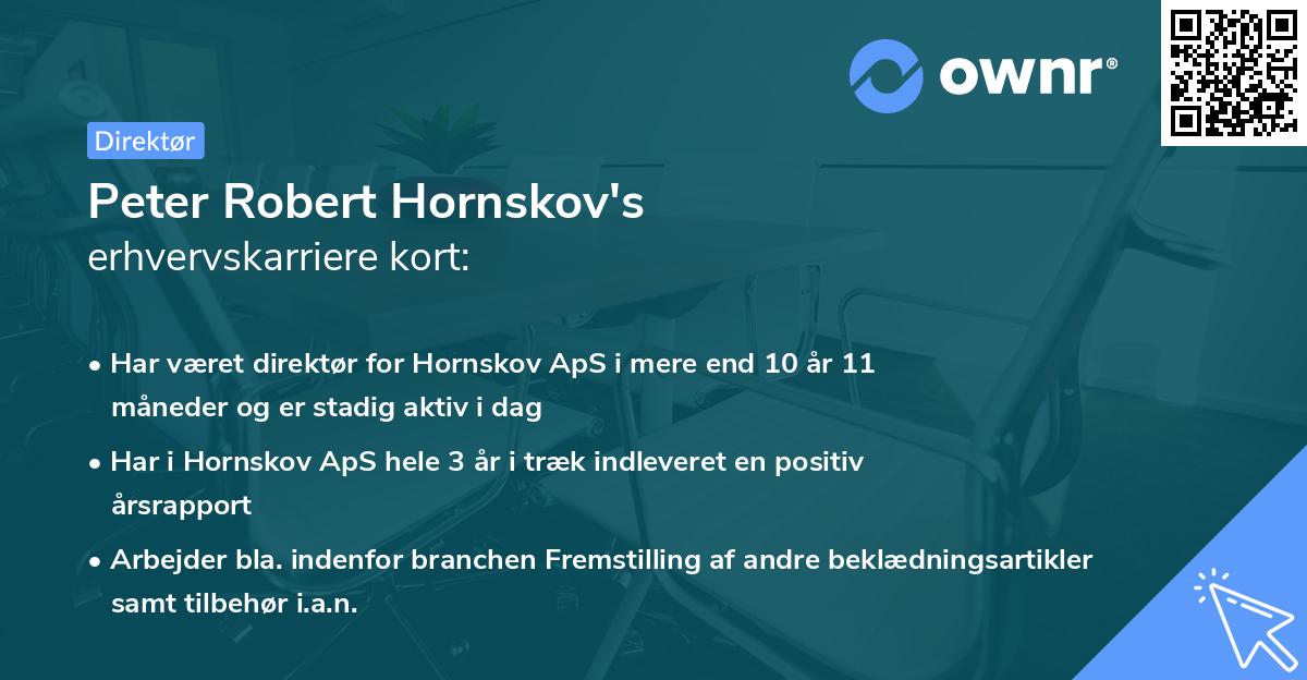 Peter Robert Hornskov's erhvervskarriere kort