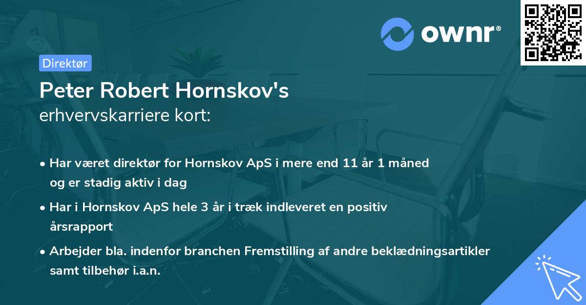 Peter Robert Hornskov's erhvervskarriere kort
