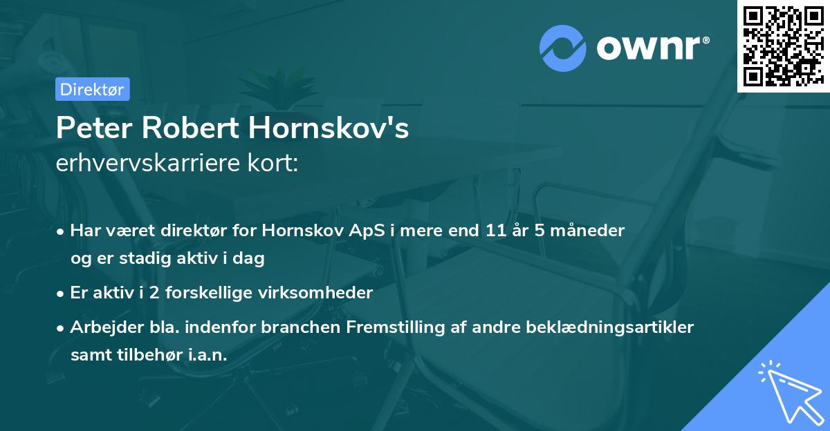 Peter Robert Hornskov's erhvervskarriere kort