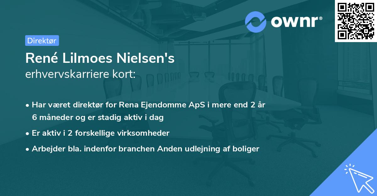 René Lilmoes Nielsen's erhvervskarriere kort