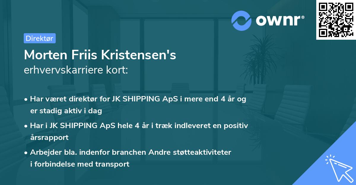 Morten Friis Kristensen's erhvervskarriere kort