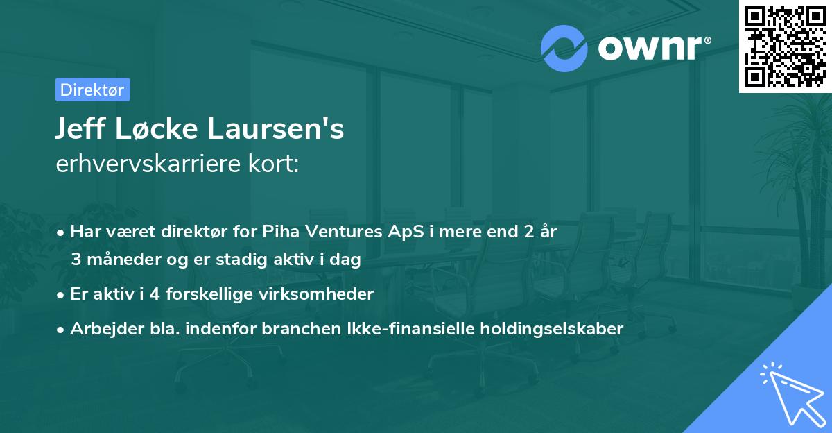 Jeff Løcke Laursen's erhvervskarriere kort