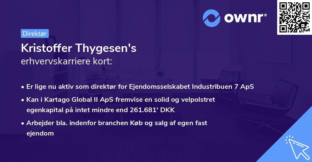 Kristoffer Thygesen's erhvervskarriere kort