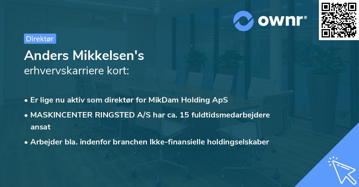 Anders Mikkelsen's erhvervskarriere kort