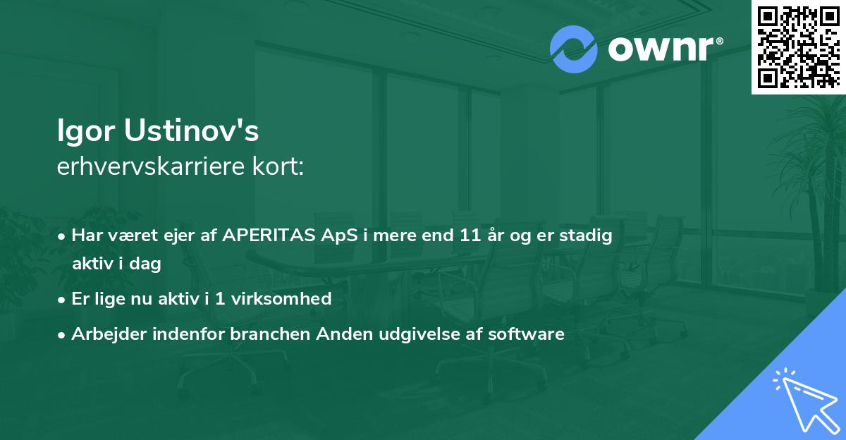 Igor Ustinov's erhvervskarriere kort
