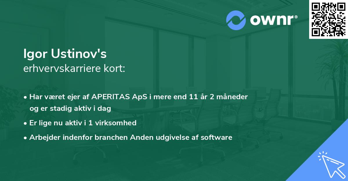 Igor Ustinov's erhvervskarriere kort
