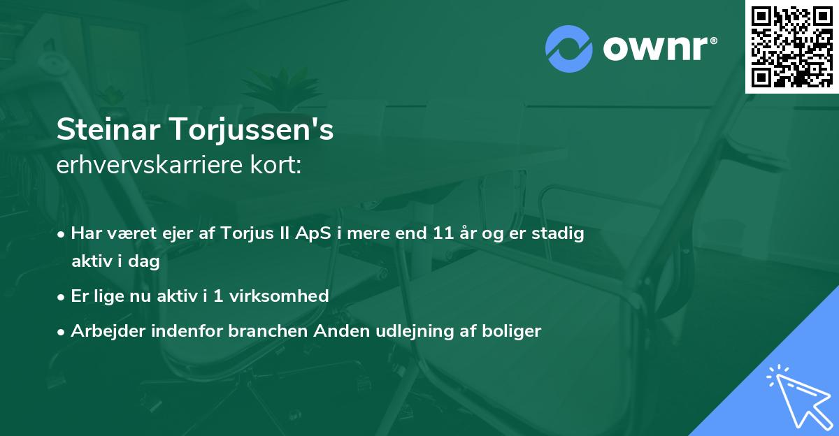 Steinar Torjussen's erhvervskarriere kort