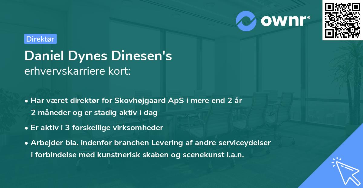 Daniel Dynes Dinesen's erhvervskarriere kort