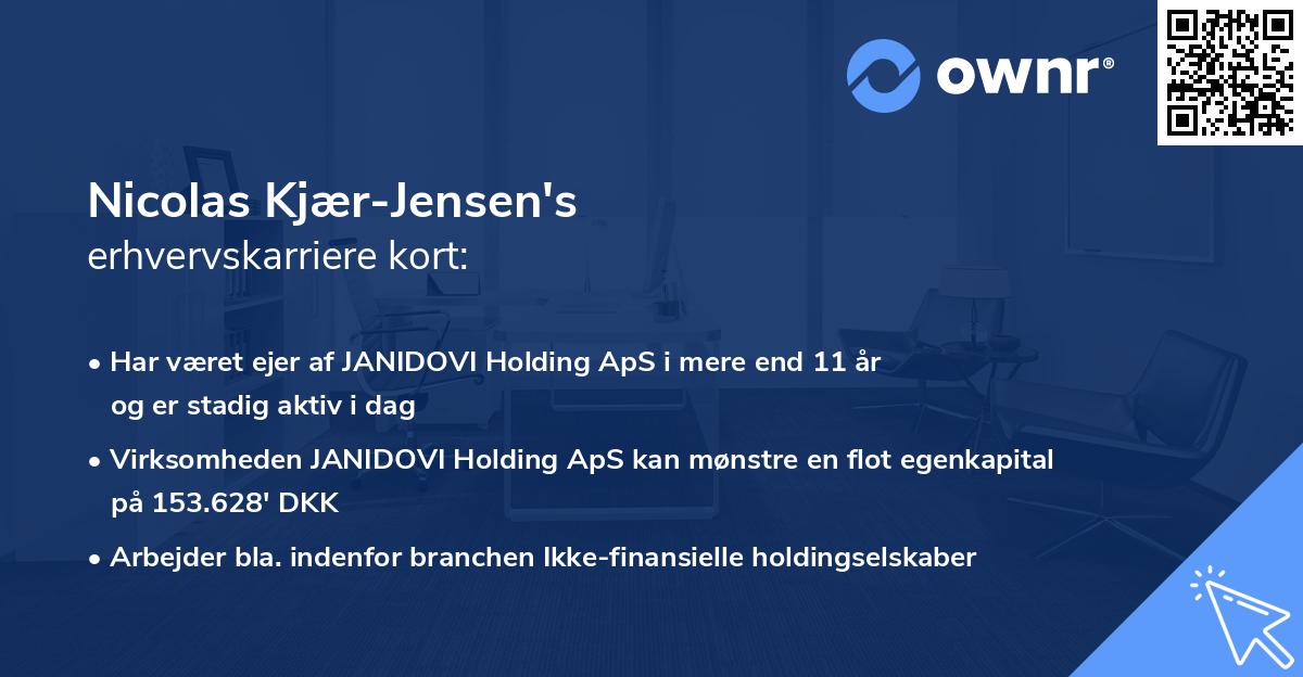 Nicolas Kjær-Jensen's erhvervskarriere kort