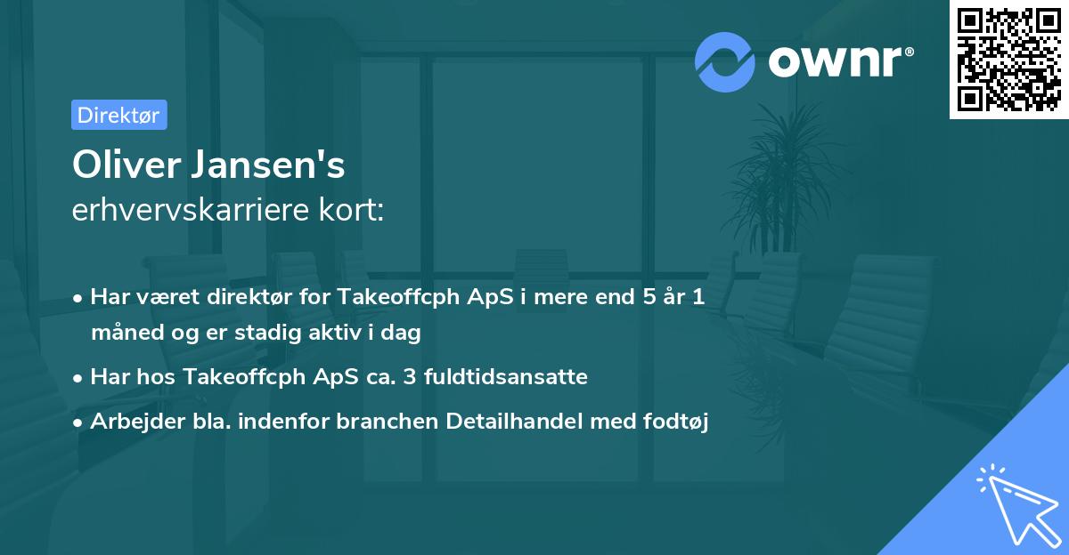 Oliver Jansen's erhvervskarriere kort