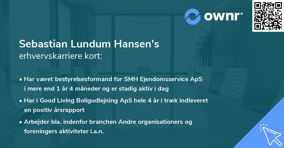 Sebastian Lundum Hansen's erhvervskarriere kort