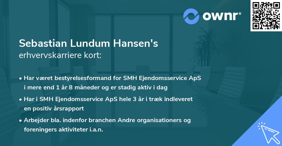 Sebastian Lundum Hansen's erhvervskarriere kort