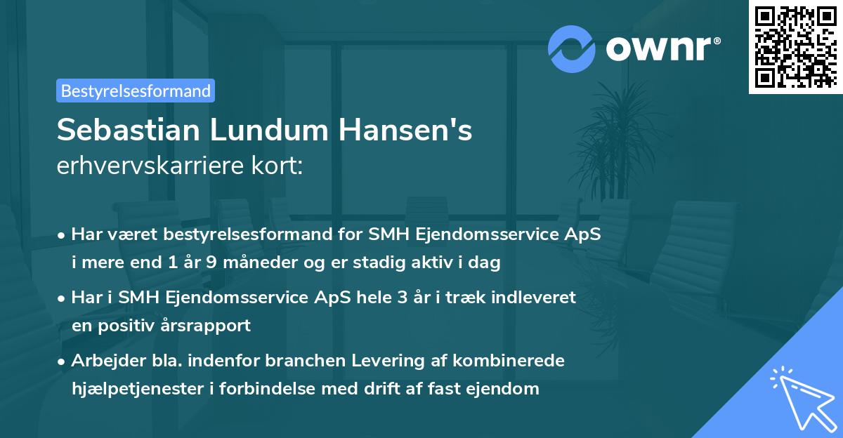 Sebastian Lundum Hansen's erhvervskarriere kort