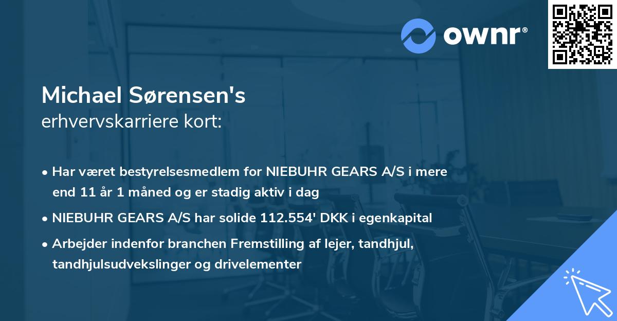 Michael Sørensen's erhvervskarriere kort
