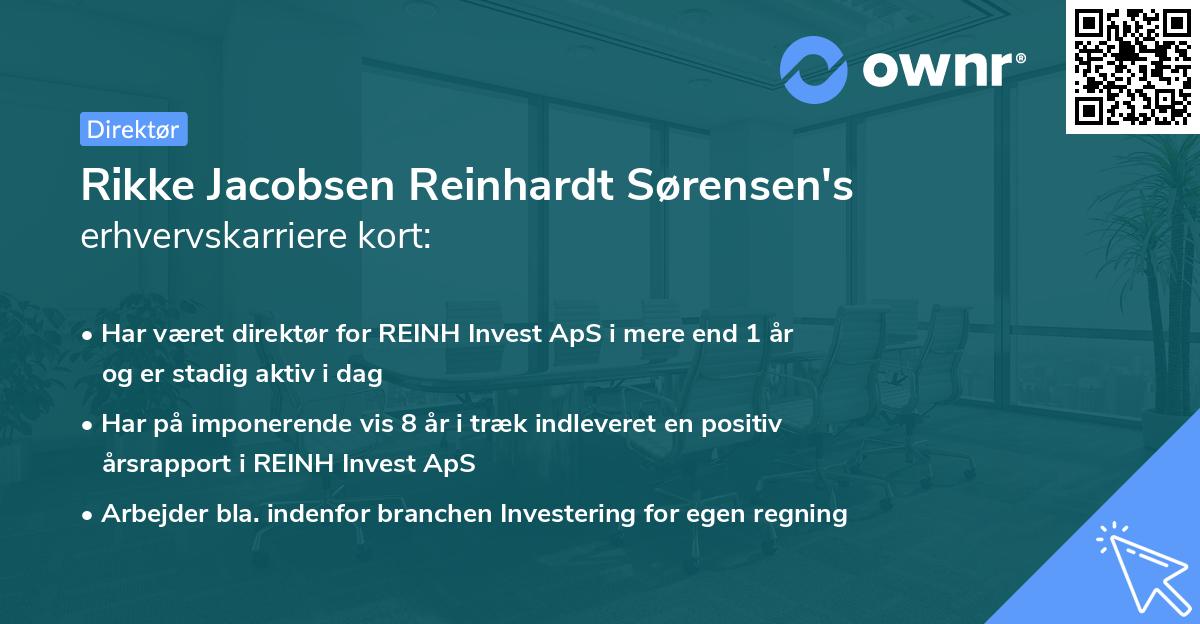 Rikke Jacobsen Reinhardt Sørensen's erhvervskarriere kort