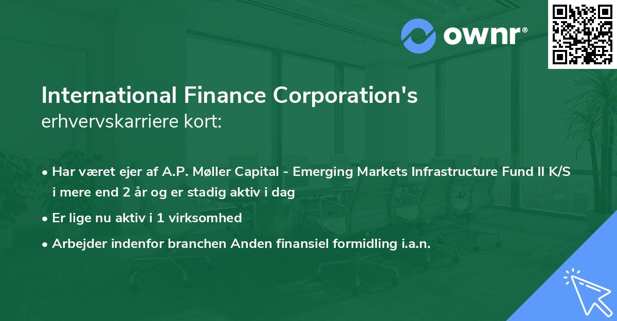 International Finance Corporation's erhvervskarriere kort