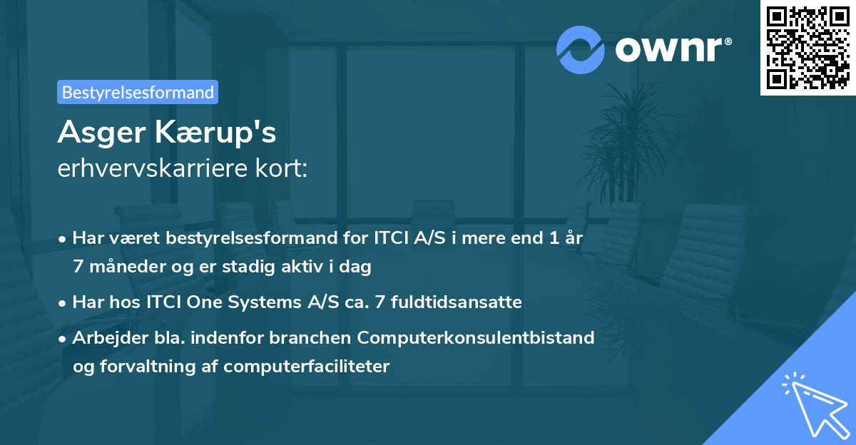 Asger Kærup's erhvervskarriere kort