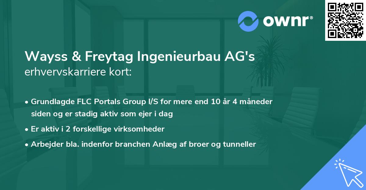 Wayss & Freytag Ingenieurbau AG's erhvervskarriere kort