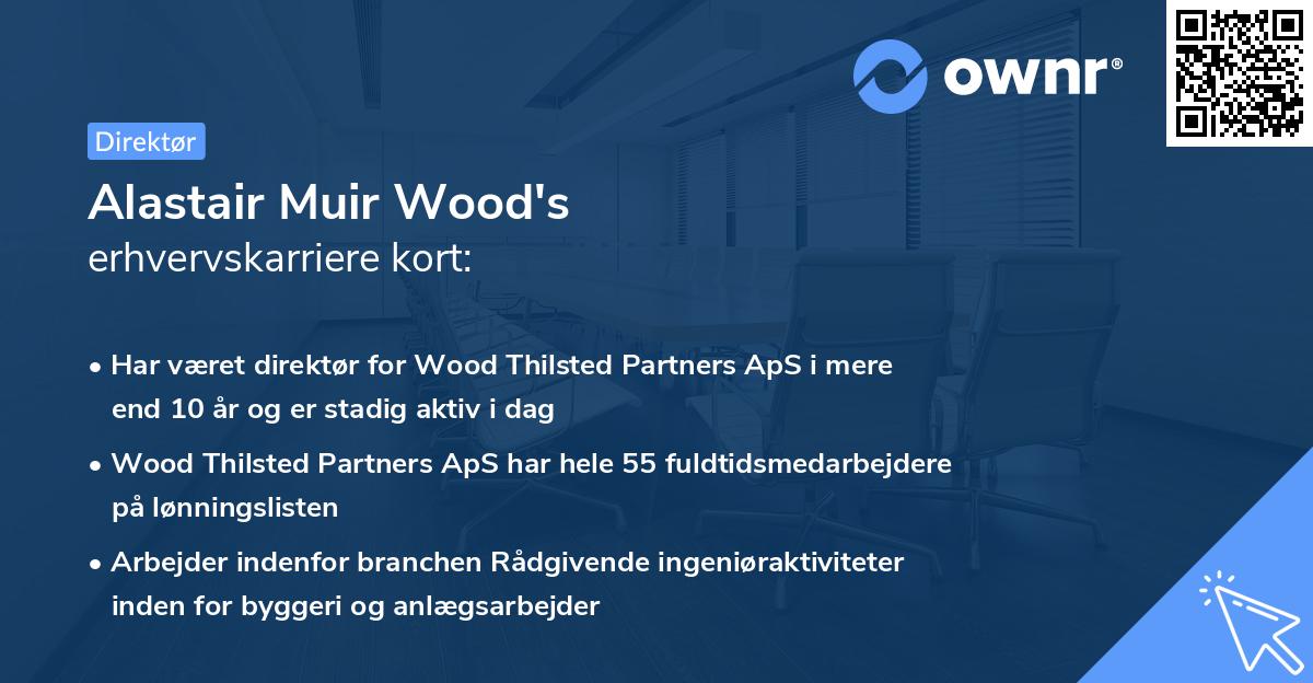 Alastair Muir Wood's erhvervskarriere kort