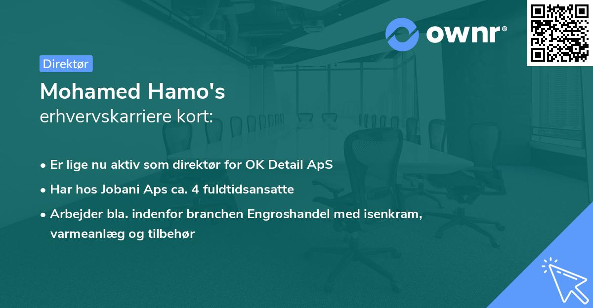 Mohamed Hamo's erhvervskarriere kort