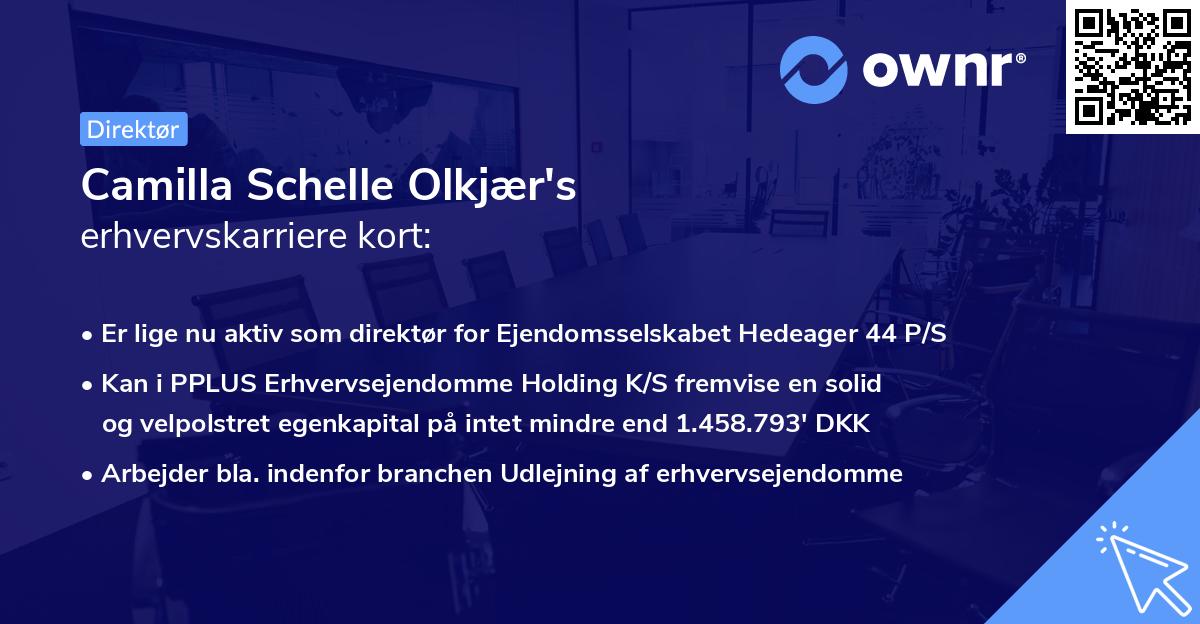 Camilla Schelle Olkjær's erhvervskarriere kort