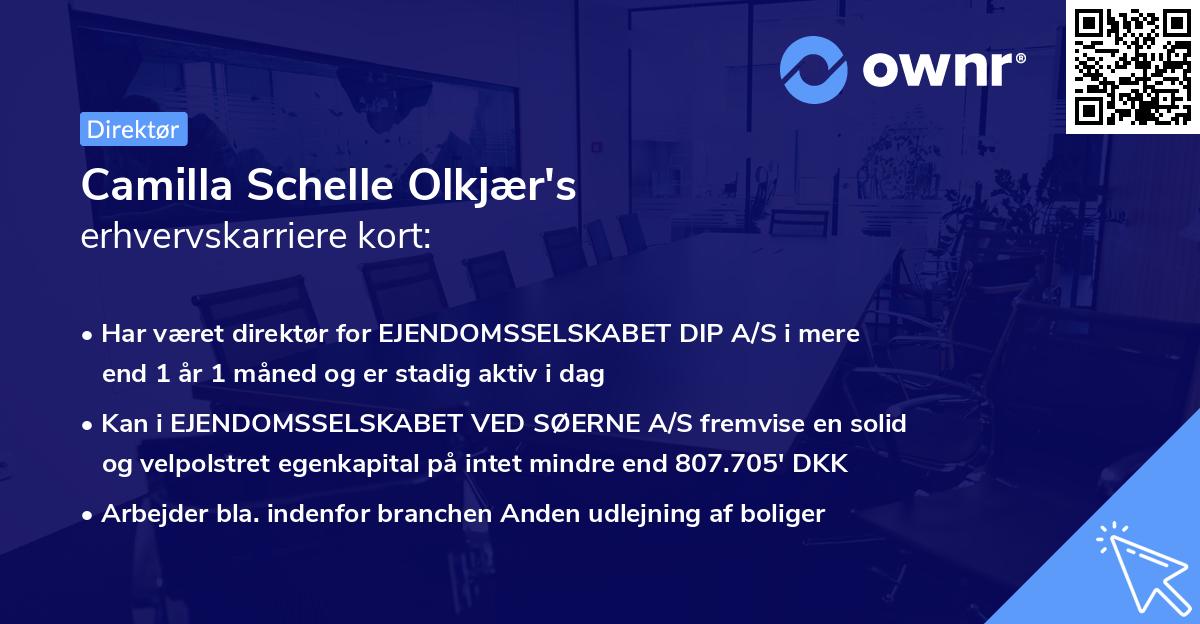 Camilla Schelle Olkjær's erhvervskarriere kort