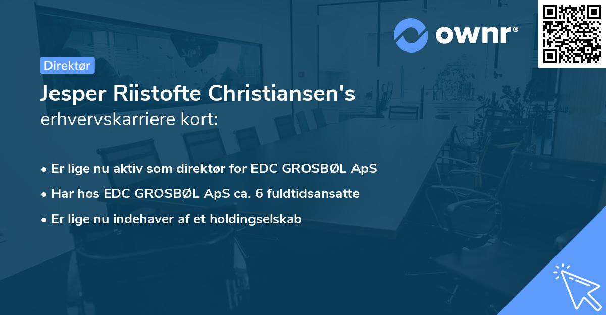 Jesper Riistofte Christiansen's erhvervskarriere kort