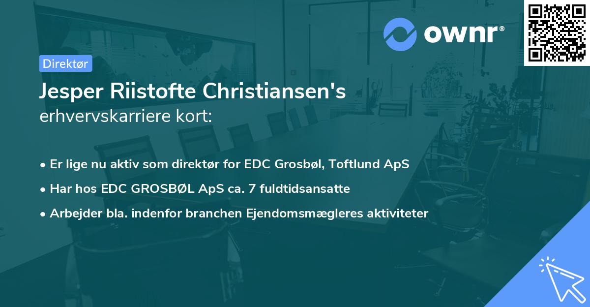 Jesper Riistofte Christiansen's erhvervskarriere kort