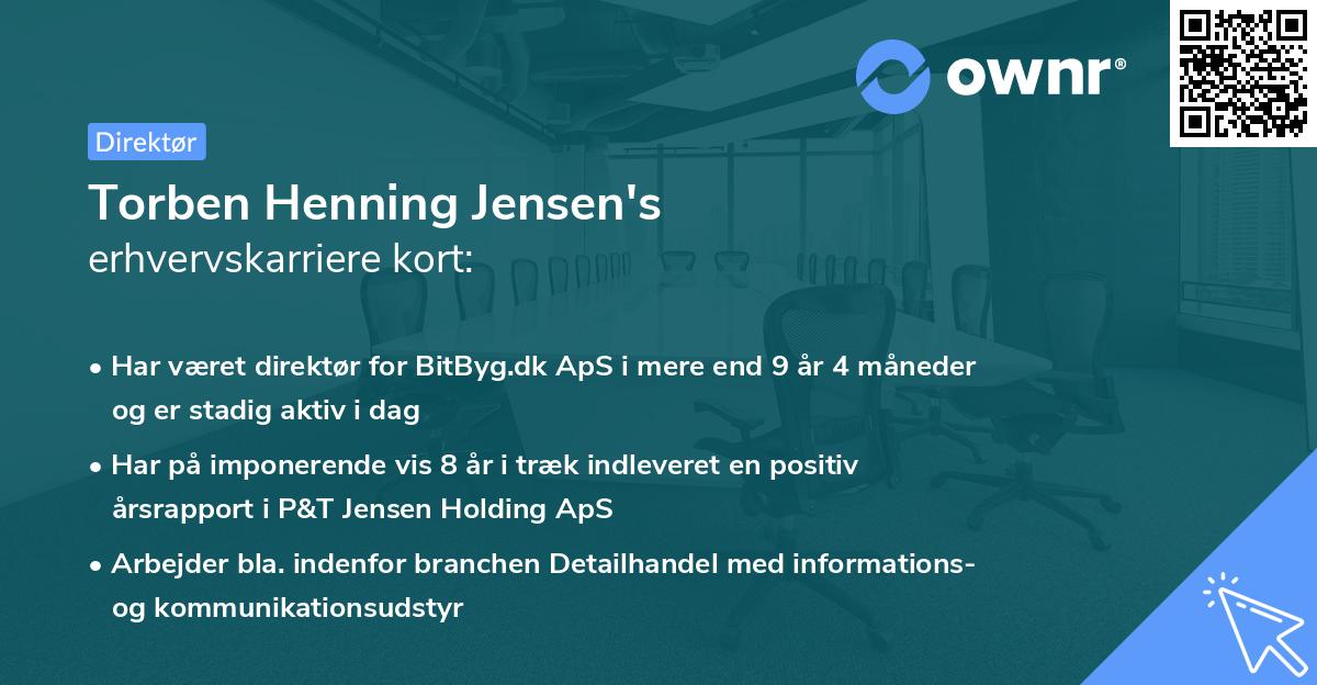 Torben Henning Jensen's erhvervskarriere kort