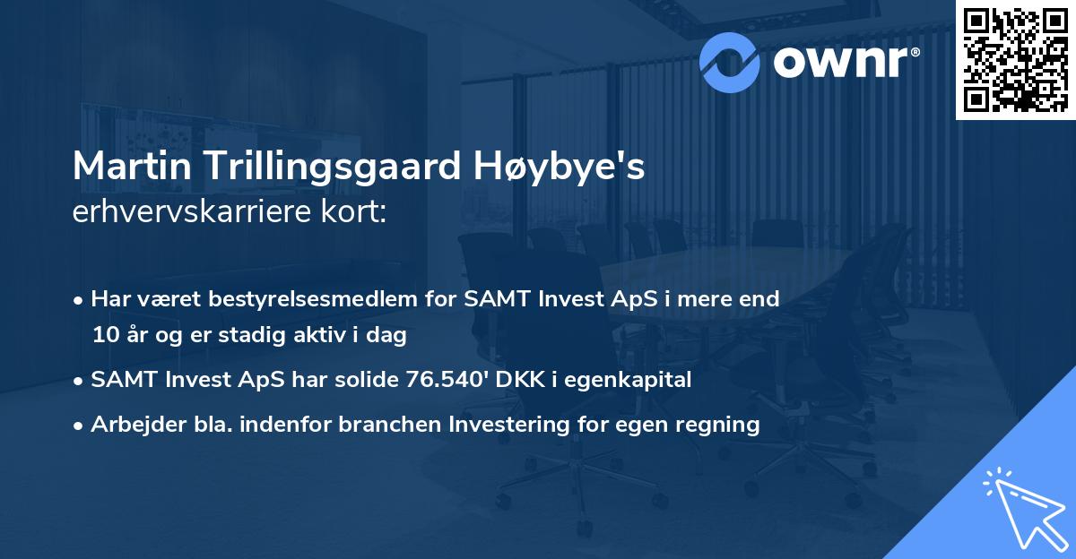 Martin Trillingsgaard Høybye's erhvervskarriere kort