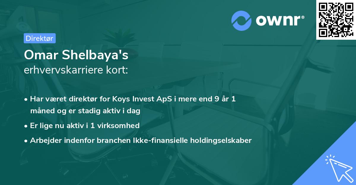 Omar Shelbaya's erhvervskarriere kort