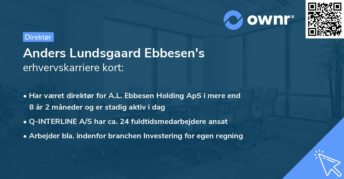 Anders Lundsgaard Ebbesen's erhvervskarriere kort