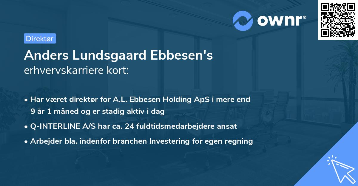 Anders Lundsgaard Ebbesen's erhvervskarriere kort