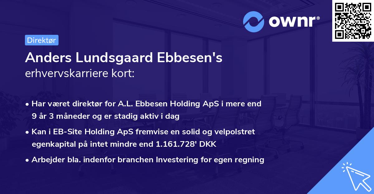 Anders Lundsgaard Ebbesen's erhvervskarriere kort