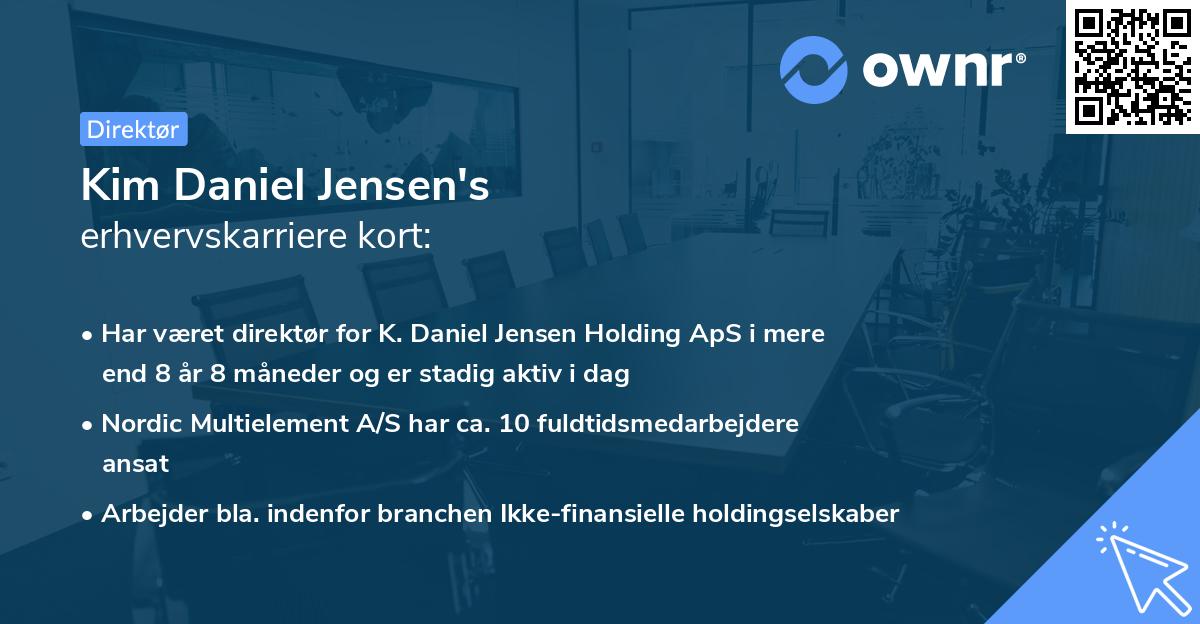 Kim Daniel Jensen's erhvervskarriere kort