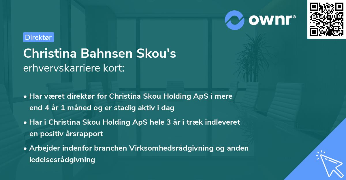 Christina Bahnsen Skou's erhvervskarriere kort